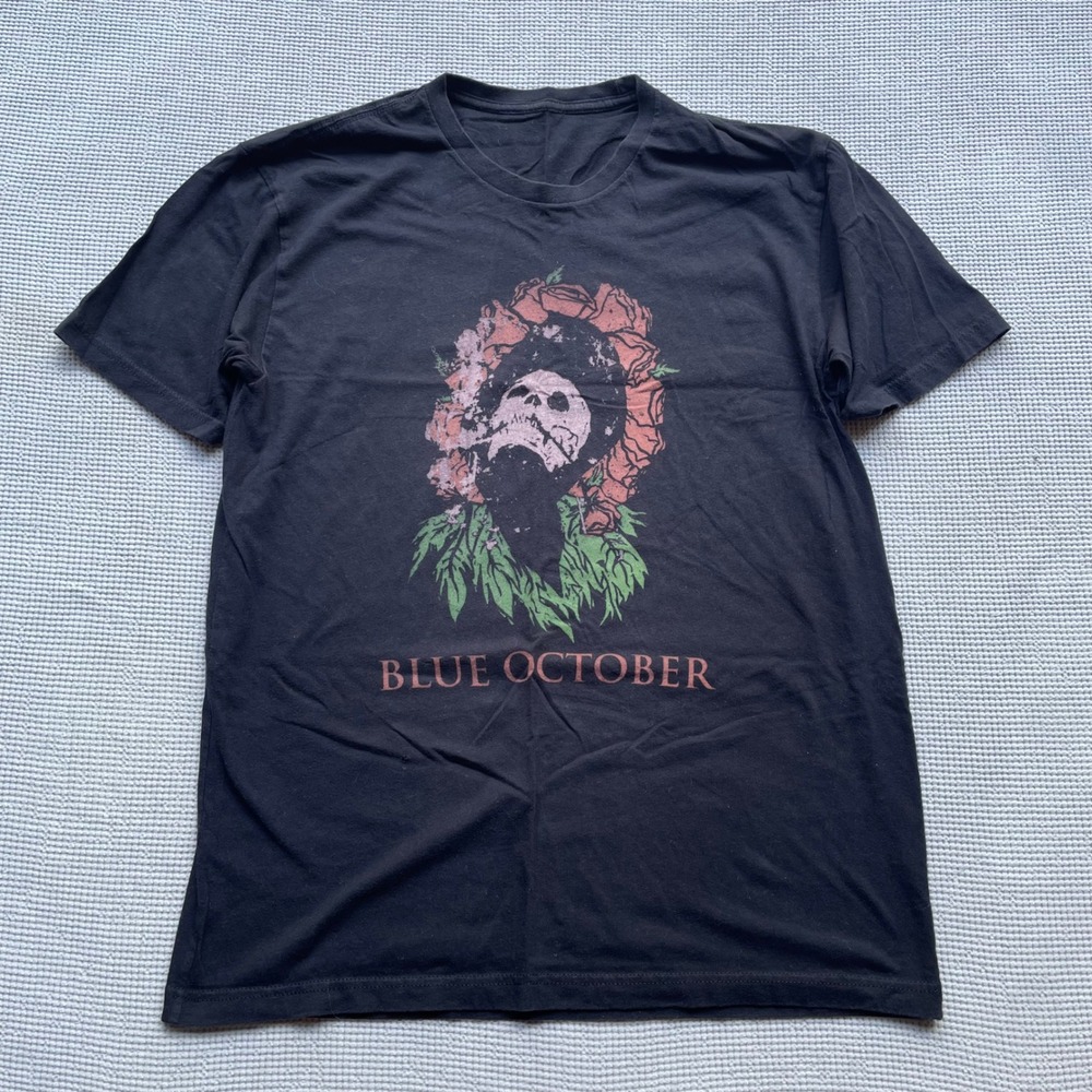 Blue October Spinning the Truth Around Tour 2022 T-Shirt Black Mens Small